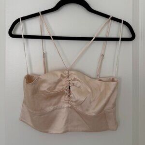 Zara Cropped Satin Tank NWT